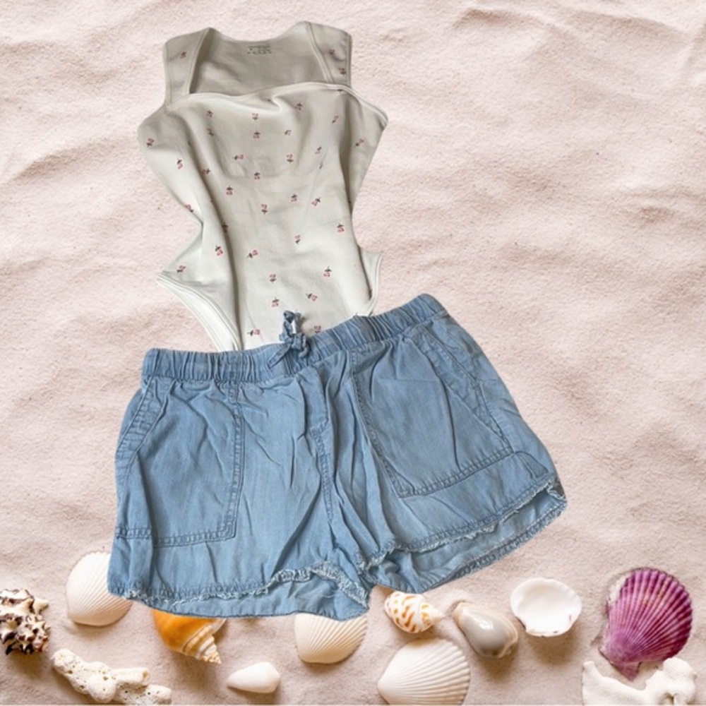 For The Republic Blue Cargo Shorts Relaxed Fit